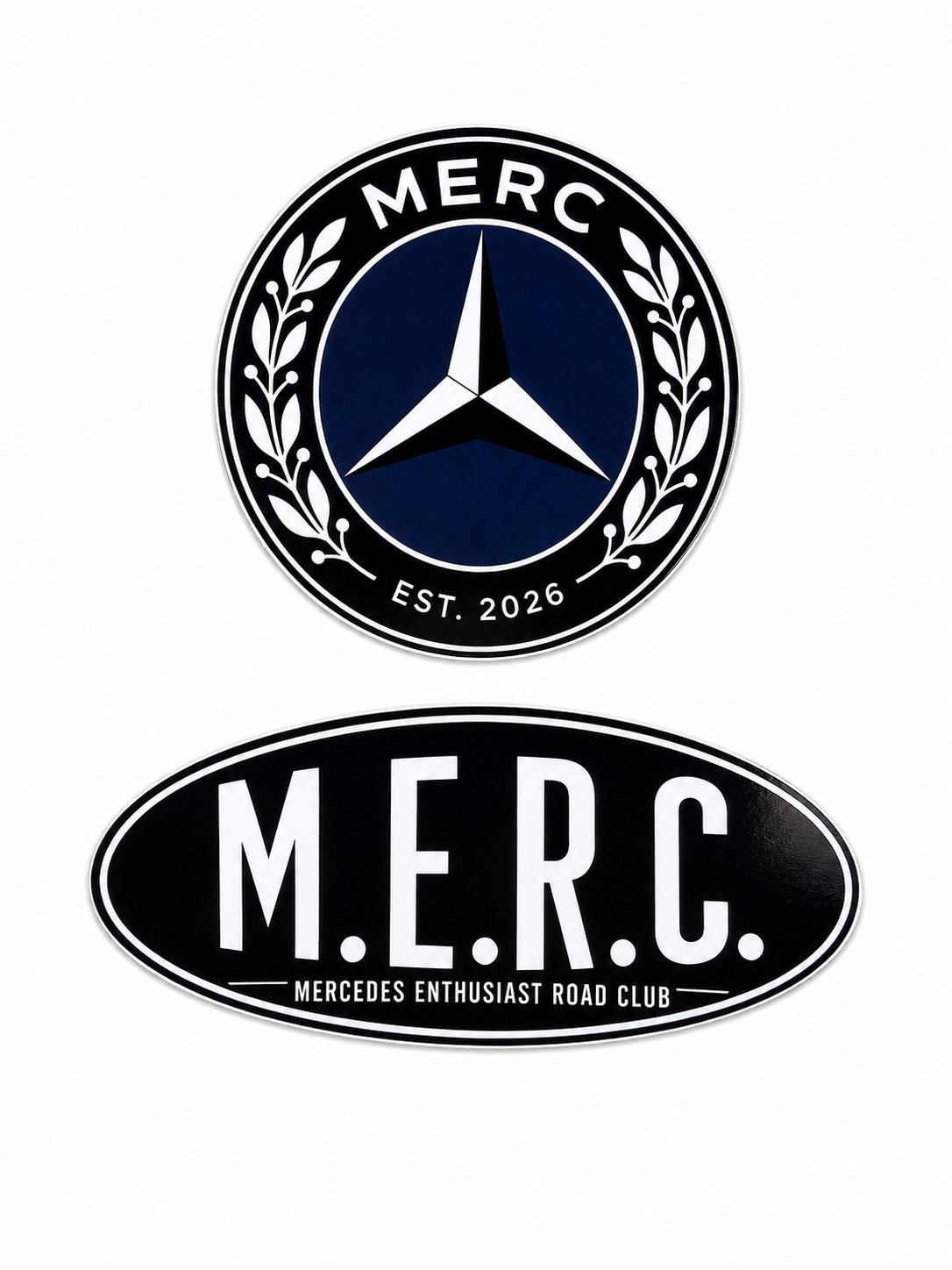M.E.R.C Logo Stickers (2 pack)